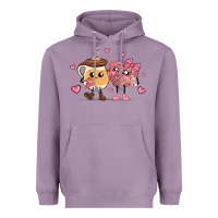 Lavender valentines  day conchas and cafecito Heavyweight Hoodie - MaliasSmallBusiness