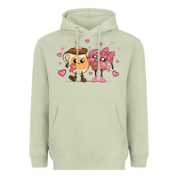 Matcha valentines  day conchas and cafecito Heavyweight Hoodie - MaliasSmallBusiness