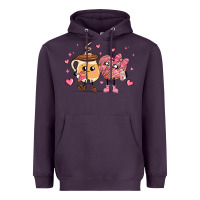 Plum valentines  day conchas and cafecito Heavyweight Hoodie - MaliasSmallBusiness