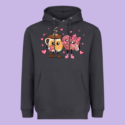 Valentines  Day Conchas And Cafecito Heavyweight Hoodie Designed By Maliassmallbusiness