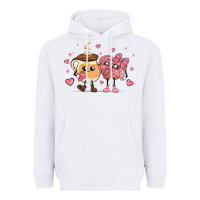 White valentines  day conchas and cafecito Heavyweight Hoodie - MaliasSmallBusiness