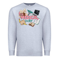 Heather Grey medical codler Premium Sweatshirt - MaliasSmallBusiness