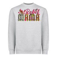 Heather Grey rebel mama Heavyweight Sweatshirt - texasbilliewilder