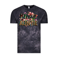 Cloud Black flowers blessed auntie Vintage Tee - Zillion Design Studio