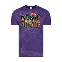 Cloud Purple flowers blessed auntie Vintage Tee - Zillion Design Studio