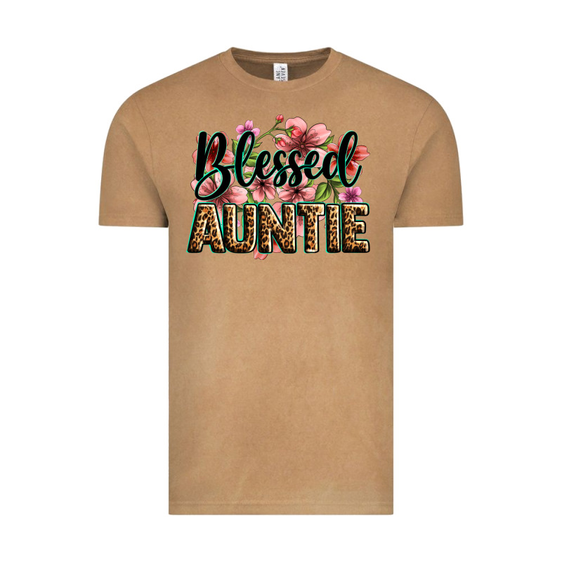Flowers Blessed Auntie Vintage Tee by Zillion Design Studio | Teevron