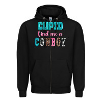 Black cupid find me a cowboy Zipper Hoodie - AdoDesignShop
