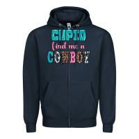 Navy cupid find me a cowboy Zipper Hoodie - AdoDesignShop