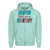 Cupid Find Me A Cowboy Zipper Hoodie | Teevron