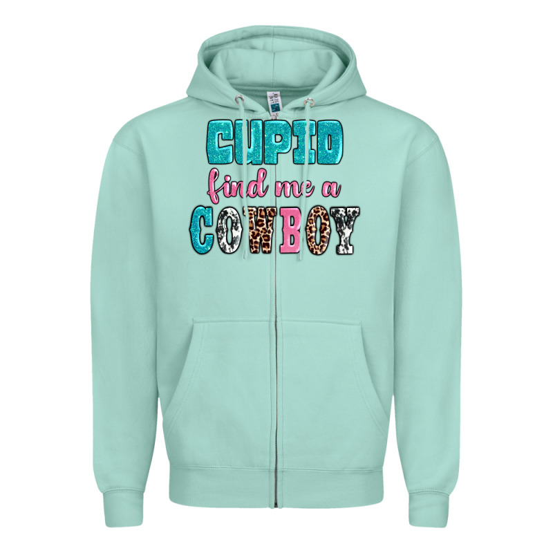 Cupid Find Me A Cowboy Zipper Hoodie by AdoDesignShop | Teevron