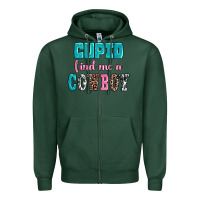 Sports Green cupid find me a cowboy Zipper Hoodie - AdoDesignShop