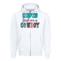White cupid find me a cowboy Zipper Hoodie - AdoDesignShop
