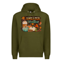Army Green sweater weather Premium Hoodie - BundleAndBundleShop