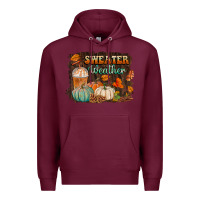 Burgundy sweater weather Premium Hoodie - BundleAndBundleShop