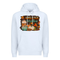 White sweater weather Premium Hoodie - BundleAndBundleShop