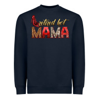 Navy retired hot mama Heavyweight Sweatshirt - texasbilliewilder