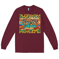 Burgundy teacher vibes Long Sleeve Tee - JahusDesignShop