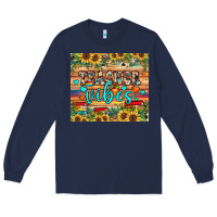 Navy teacher vibes Long Sleeve Tee - JahusDesignShop