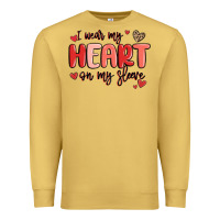 Antique Gold i wear my heart on my sleeve Premium Sweatshirt - MaliasSmallBusiness