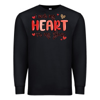 Black i wear my heart on my sleeve Premium Sweatshirt - MaliasSmallBusiness