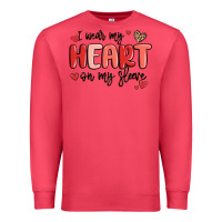 Cardinal i wear my heart on my sleeve Premium Sweatshirt - MaliasSmallBusiness