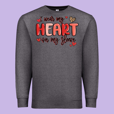 I Wear My Heart On My Sleeve Premium Sweatshirt Designed By Maliassmallbusiness