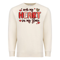 Sandshell i wear my heart on my sleeve Premium Sweatshirt - MaliasSmallBusiness