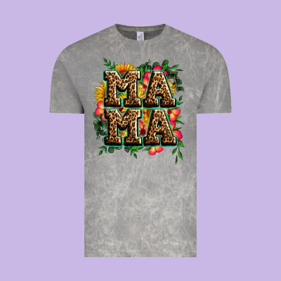 Floral Leopard Mama Vintage Tee Designed By Zillion Design Studio