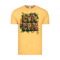 Vintage Mustard floral leopard mama Vintage Tee - Zillion Design Studio