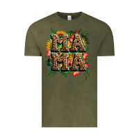 Vintage Olive floral leopard mama Vintage Tee - Zillion Design Studio