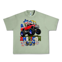 Oil Green All American Boy 4th july Urban Heavy Tee - CowGirlArtShop