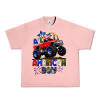 Salmon All American Boy 4th july Urban Heavy Tee - CowGirlArtShop