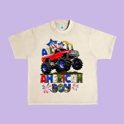 All American Boy 4th July Urban Heavy Tee Designed By Cowgirlartshop