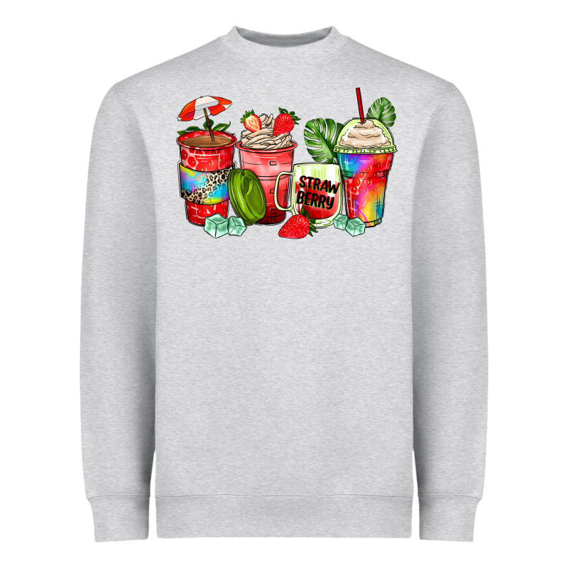 Strawberry Coffee Cups Heavyweight Sweatshirt by Zillion Design Studio | Teevron