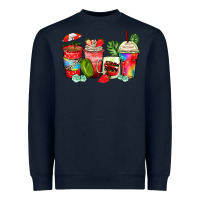 Navy strawberry coffee cups Heavyweight Sweatshirt - Zillion Design Studio