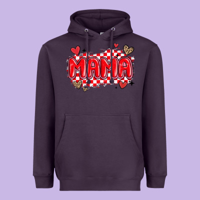 Valentine Mama Heavyweight Hoodie Designed By Maliassmallbusiness