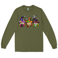 Army Green halloween gnomes Long Sleeve Tee - AdoDesignShop