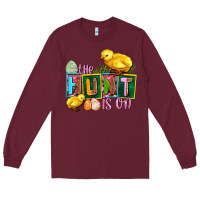 Burgundy the hunt is on Long Sleeve Tee - AdoDesignShop