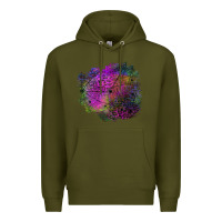 Army Green halloween spider web for patches Premium Hoodie - BundleAndBundleShop