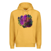 Mustard halloween spider web for patches Premium Hoodie - BundleAndBundleShop