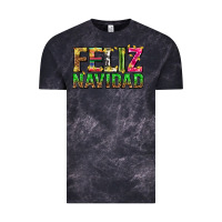 Cloud Black feliz navidad with pattern Vintage Tee - texasbilliewilder