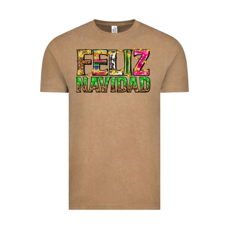 Feliz Navidad With Pattern Vintage Tee by texasbilliewilder | Teevron