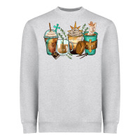 Heather Grey jesus coffee cups Heavyweight Sweatshirt - Zillion Design Studio