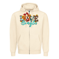Sandshell love beagles Zipper Hoodie - Artiststas