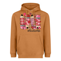Meerkat valentines day teacher life Heavyweight Hoodie - MaliasSmallBusiness