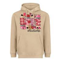 Mushroom valentines day teacher life Heavyweight Hoodie - MaliasSmallBusiness