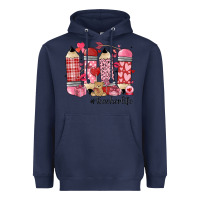 Navy valentines day teacher life Heavyweight Hoodie - MaliasSmallBusiness