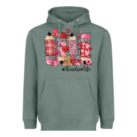 Sage valentines day teacher life Heavyweight Hoodie - MaliasSmallBusiness