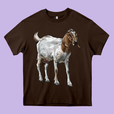 Boer Goat Heavy Core Tee Designed By Lillyallendesigns