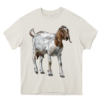 Cream Boer Goat Heavy Core Tee - LillyAllenDesigns